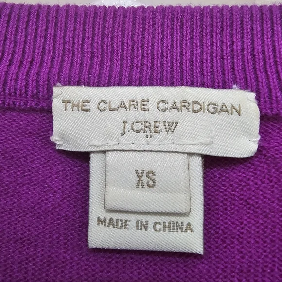 J. Crew The Clare Cardigan Sweater Crewneck Button Up Size XS - Picture 6 of 9